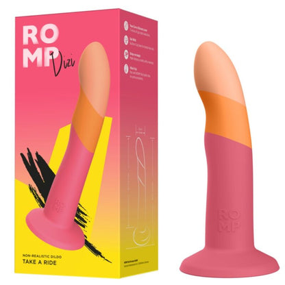 ROMP - DIZI DILDO DE SILICONE COM VENTOSA TRICOLOR 18 CM - Infernum Store