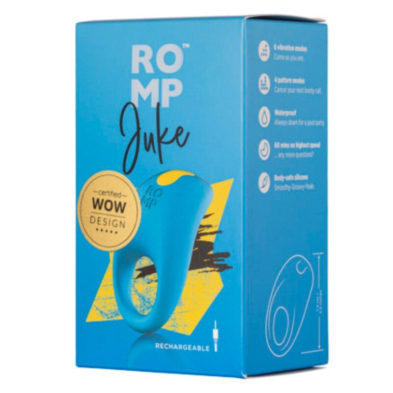 ROMP - JUKE ANEL PENIANO DE SILICONE COM VIBRADOR PARA ESTIMULAÇÃO CLITÓRICA - Infernum Store
