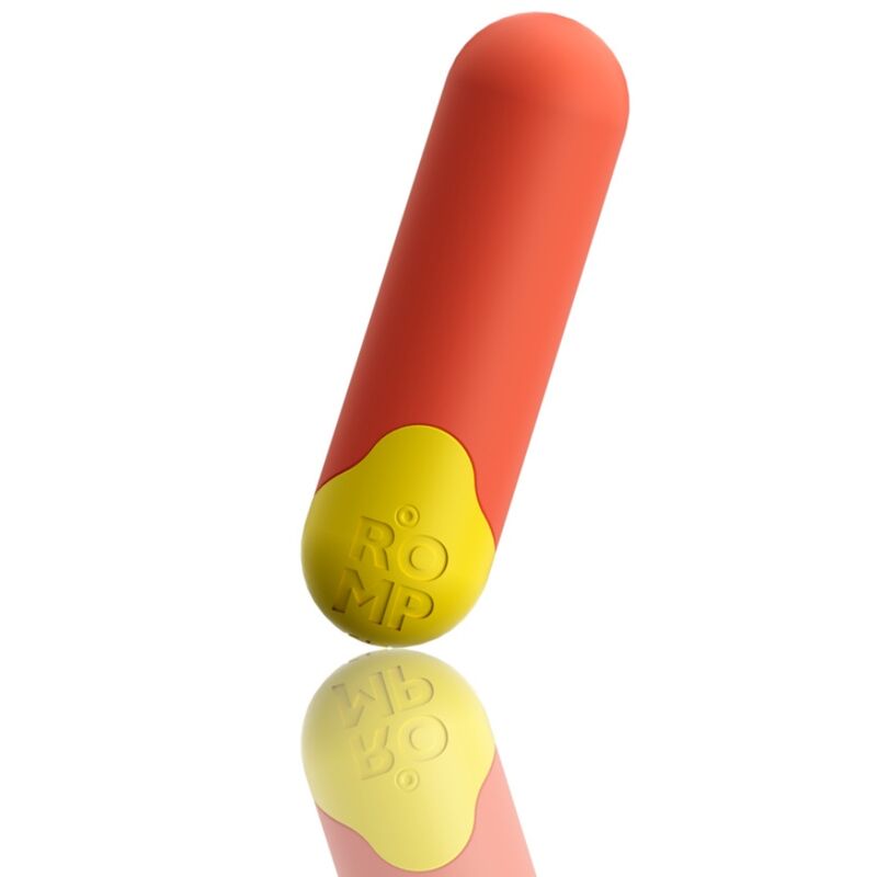 ROMP - RIOT MULTIFUNCIONAL VIBRATÓRIO BULLET LARANJA + AMARELO - Infernum Store