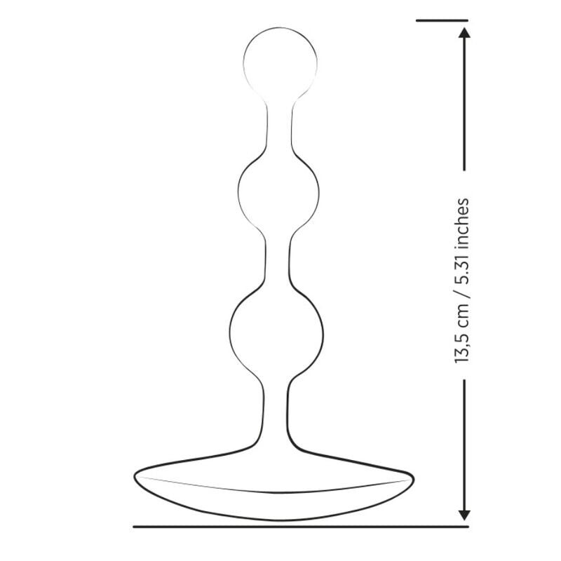 ROMP - AMP CONTAS ANAL DE SILICONE FLEXÍVEIS ROXAS 12,5 CM ROXAS - Infernum Store