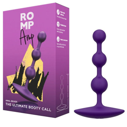 ROMP - AMP CONTAS ANAL DE SILICONE FLEXÍVEIS ROXAS 12,5 CM ROXAS - Infernum Store