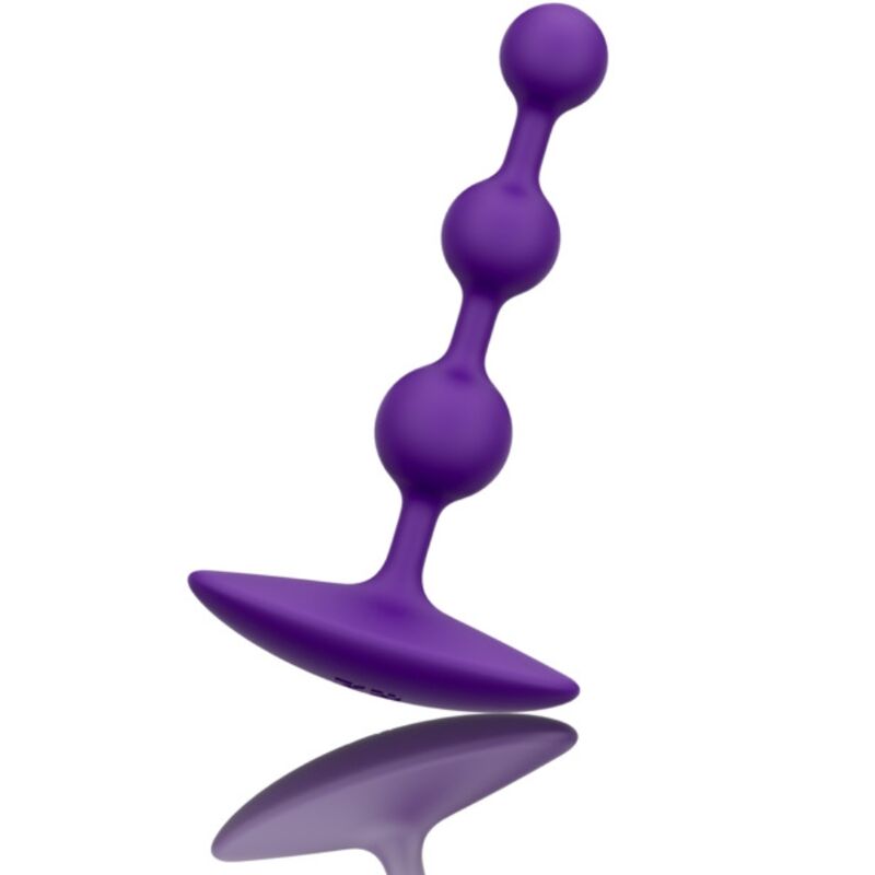 ROMP - AMP CONTAS ANAL DE SILICONE FLEXÍVEIS ROXAS 12,5 CM ROXAS - Infernum Store