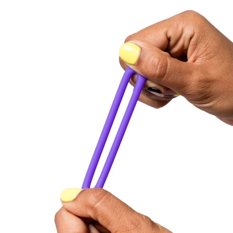 ROMP - REMIX TRIO CONJUNTO DE 3 ANÉIS PENIANOS DE SILICONE ROXOS - Infernum Store
