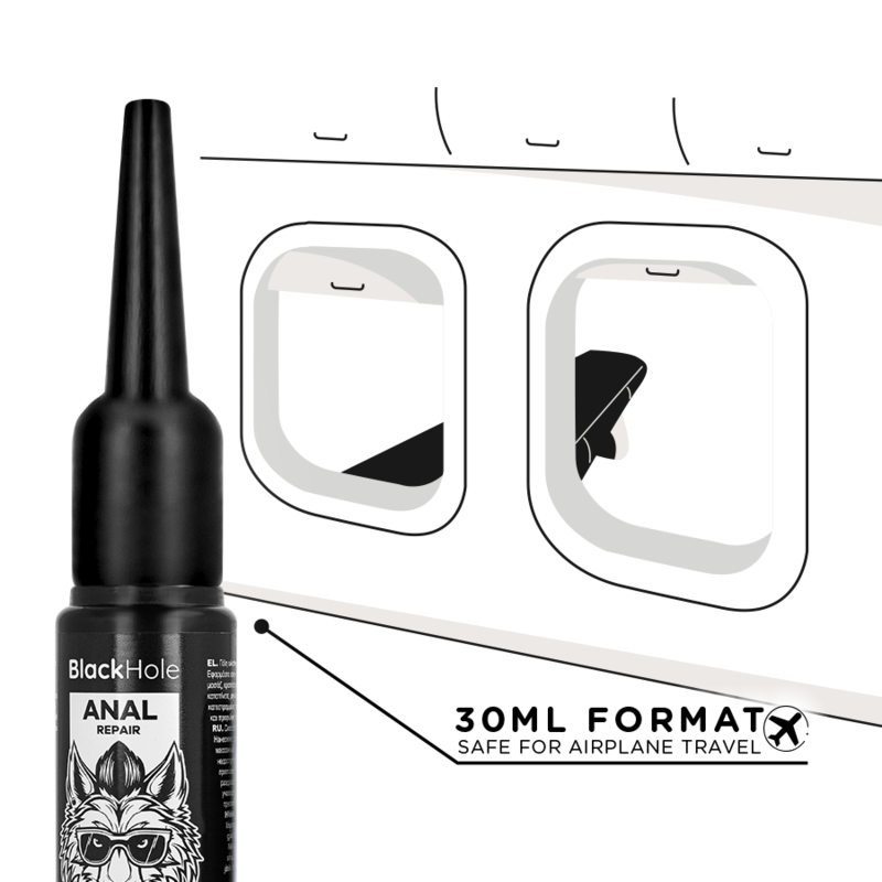 BLACK HOLE - APLICADOR DE LUBRIFICANTE ANAL TAMANHO P 30 ML - Infernum Store