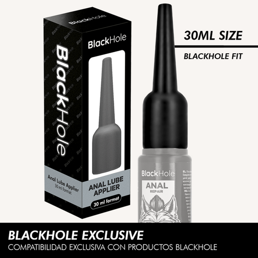 BLACK HOLE - APLICADOR DE LUBRIFICANTE ANAL TAMANHO P 30 ML - Infernum Store