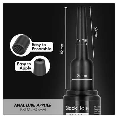 BLACK HOLE - APLICADOR DE LUBRIFICANTE ANAL TAMANHO G 100 ML - Infernum Store