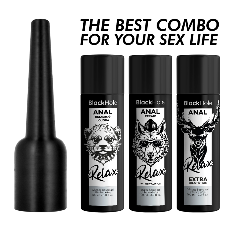 BLACK HOLE - APLICADOR DE LUBRIFICANTE ANAL TAMANHO G 100 ML - Infernum Store