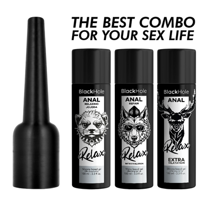 BLACK HOLE - APLICADOR DE LUBRIFICANTE ANAL TAMANHO G 100 ML - Infernum Store