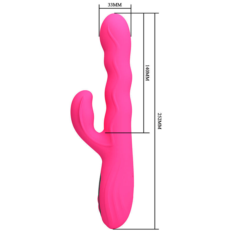PRETTY LOVE - VIBRADOR COELHO MULTIFUNCIONAL DE INVERNO COM DISPLAY DE LED ROSA - Infernum Store