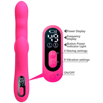 PRETTY LOVE - VIBRADOR COELHO MULTIFUNCIONAL DE INVERNO COM DISPLAY DE LED ROSA - Infernum Store