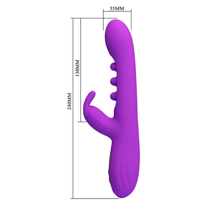 PRETTY LOVE - VIBRADOR SABIEN RABBIT COM ESTIMULAÇÃO POR TOQUE E LED ROXO - Infernum Store