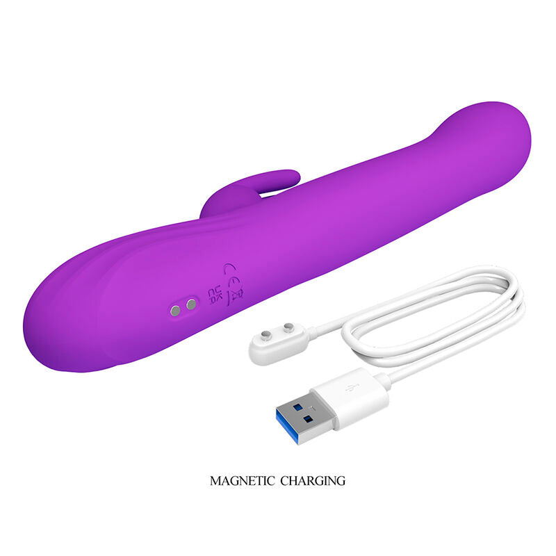 PRETTY LOVE - VIBRADOR SABIEN RABBIT COM ESTIMULAÇÃO POR TOQUE E LED ROXO - Infernum Store