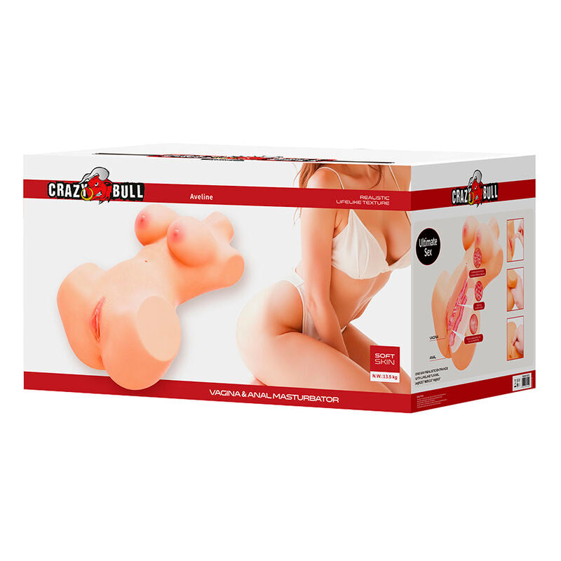 TOURO LOUCO - ANNIE XXL MASTURBADOR VAGINAL E ANAL COM CARNE DE SEIOS - Infernum Store