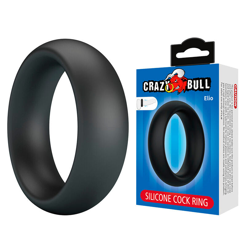 CRAZY BULL - ELIO ANEL PENIANO DE SILICONE PRETO - Infernum Store