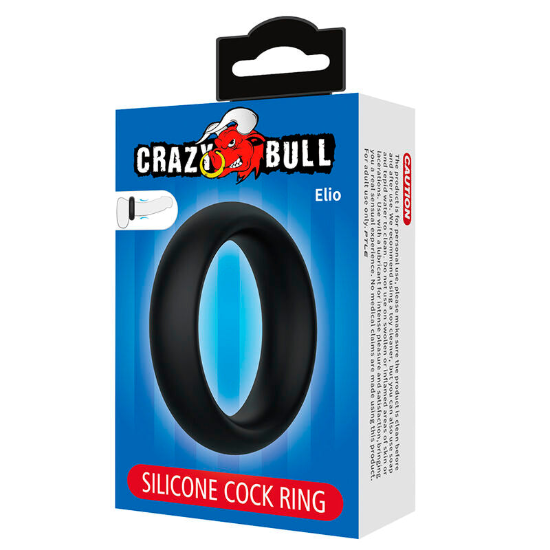 CRAZY BULL - ELIO ANEL PENIANO DE SILICONE PRETO - Infernum Store
