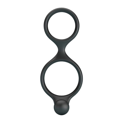 CRAZY BULL - ANEL DUPLO FLORIAN PARA PÊNIS E TESTÍCULOS PRETO - Infernum Store