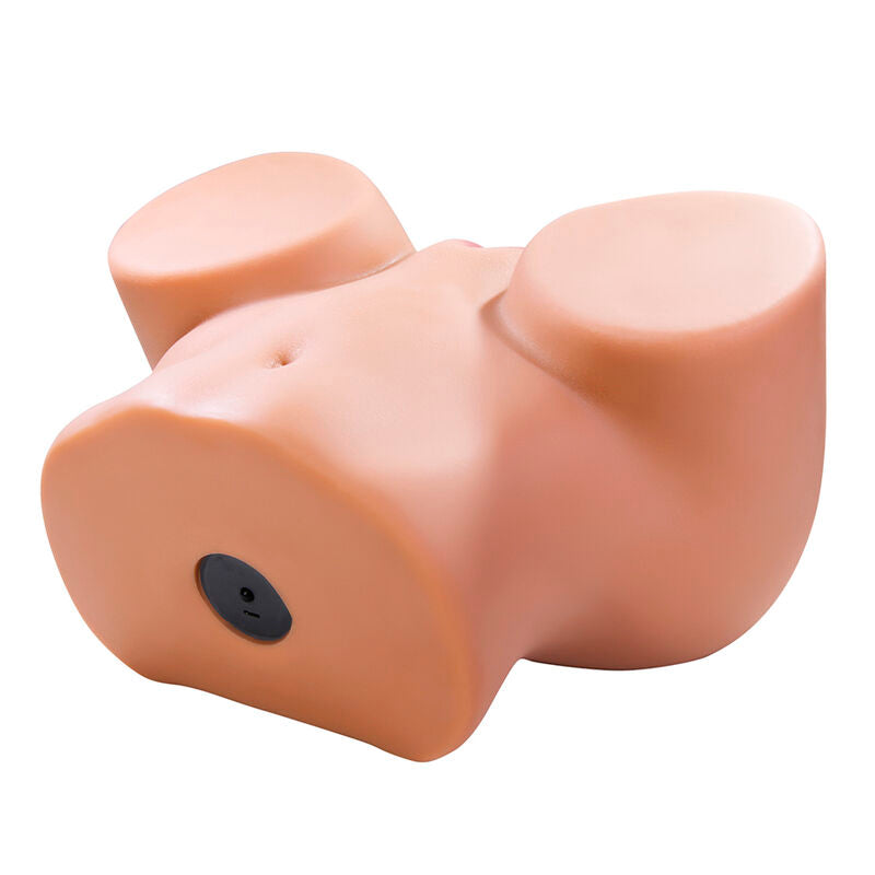 CRAZY BULL - JULIA XXL MASTURBADOR VIBRATÓRIO DUPLO VAGINAL E ANAL FLESH - Infernum Store