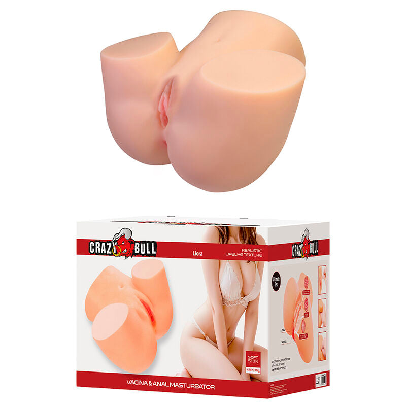 CRAZY BULL - LIORA XXL MASTURBADOR VAGINAL E ANAL DUPLO - Infernum Store