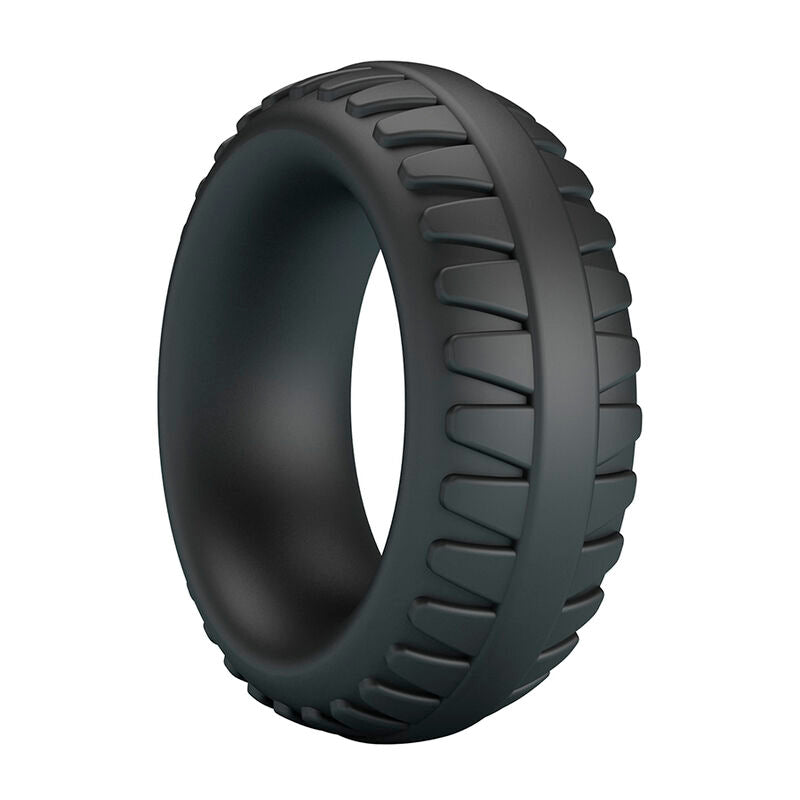 CRAZY BULL - ANEL PENIANO DE SILICONE TEXTURIZADO MERRITT PRETO - Infernum Store