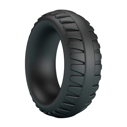 CRAZY BULL - ANEL PENIANO DE SILICONE TEXTURIZADO MERRITT PRETO - Infernum Store