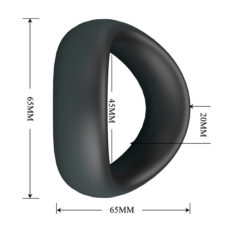 CRAZY BULL - ANEL PENIANO ERGONÔMICO DE SILICONE VALEN PRETO - Infernum Store