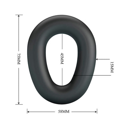 CRAZY BULL - ANEL PENIANO DE SILICONE SUPER MACIO VESPER PRETO - Infernum Store