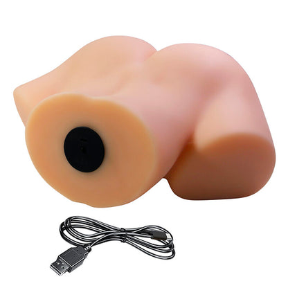 CRAZY BULL - VIVIAN MASTURBADOR VIBRATÓRIO DUPLO VAGINAL E ANAL FLESH - Infernum Store
