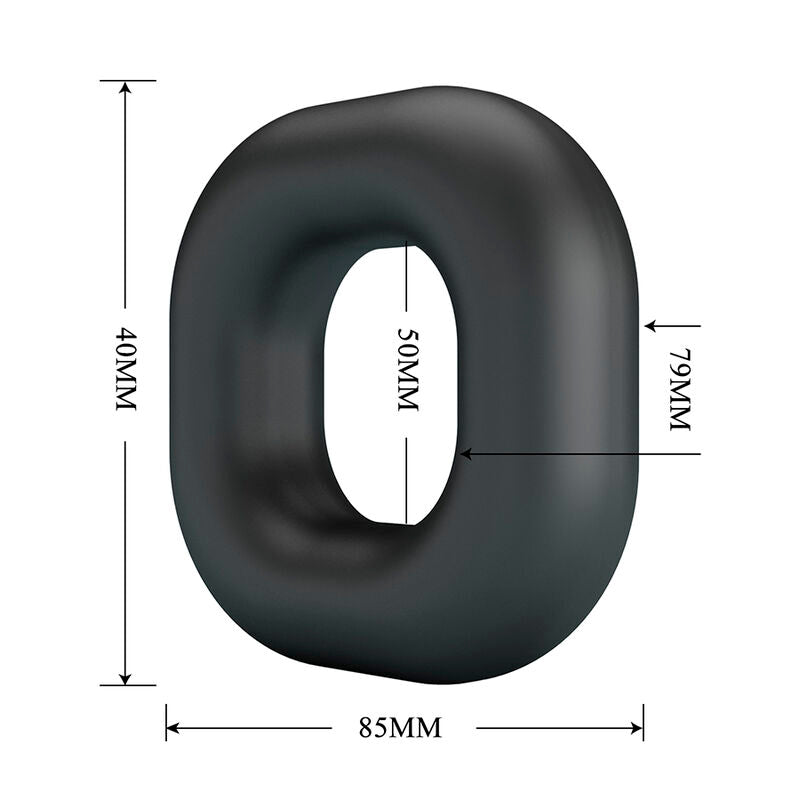 CRAZY BULL - ANEL PENIANO DE SILICONE SUPER MACIO WALDEN PRETO - Infernum Store