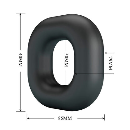 CRAZY BULL - ANEL PENIANO DE SILICONE SUPER MACIO WALDEN PRETO - Infernum Store