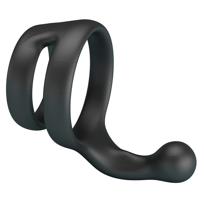 CRAZY BULL - ANEL DUPLO PARA PÊNIS E TESTÍCULOS YANCY PRETO - Infernum Store