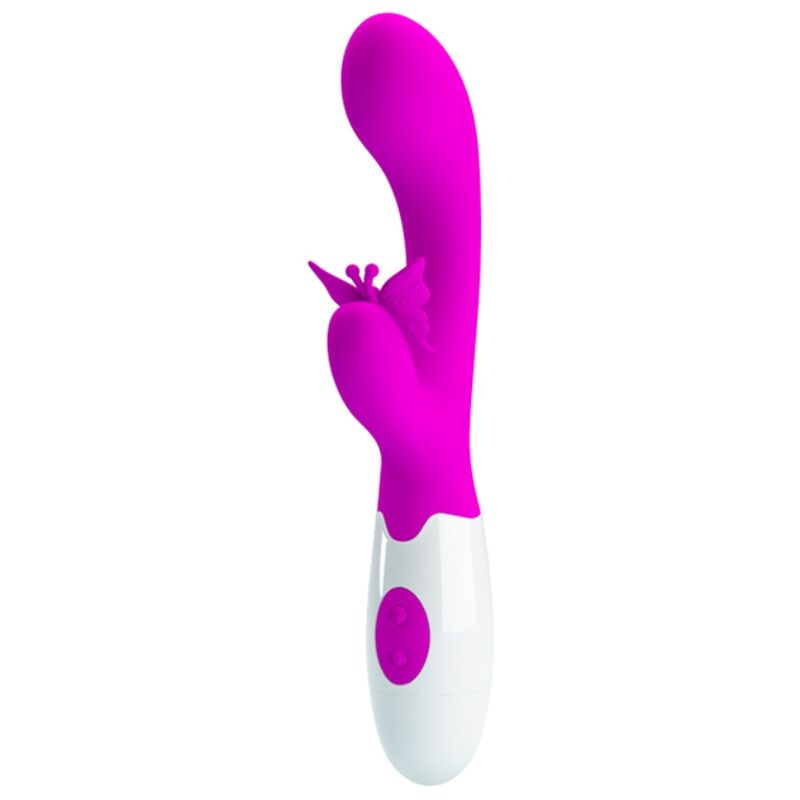 PRETTY LOVE - BUTTERFLY KISS VIBRADOR COELHO COM 30 FUNÇÕES ROXO - Infernum Store