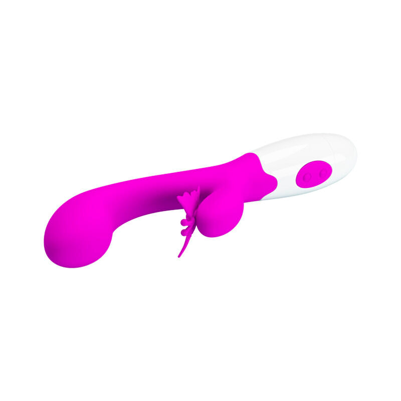 PRETTY LOVE - BUTTERFLY KISS VIBRADOR COELHO COM 30 FUNÇÕES ROXO - Infernum Store