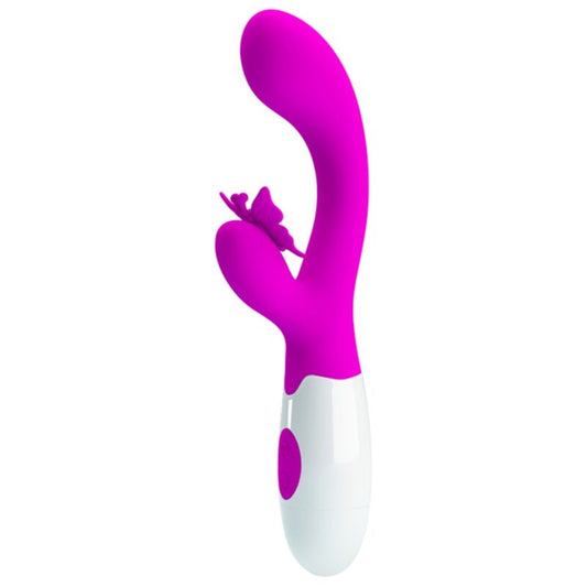 PRETTY LOVE - BUTTERFLY KISS VIBRADOR COELHO COM 30 FUNÇÕES ROXO - Infernum Store