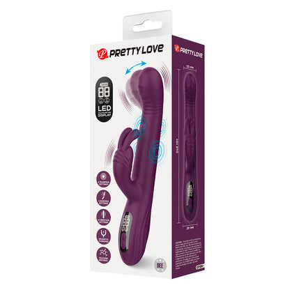 PRETTY LOVE - DEE VIBRADOR MULTIFUNCIONAL COELHO OSCILAÇÃO E PERCUSSÃO ROXO - Infernum Store