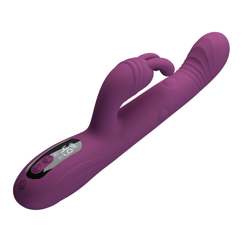 PRETTY LOVE - DEE VIBRADOR MULTIFUNCIONAL COELHO OSCILAÇÃO E PERCUSSÃO ROXO - Infernum Store