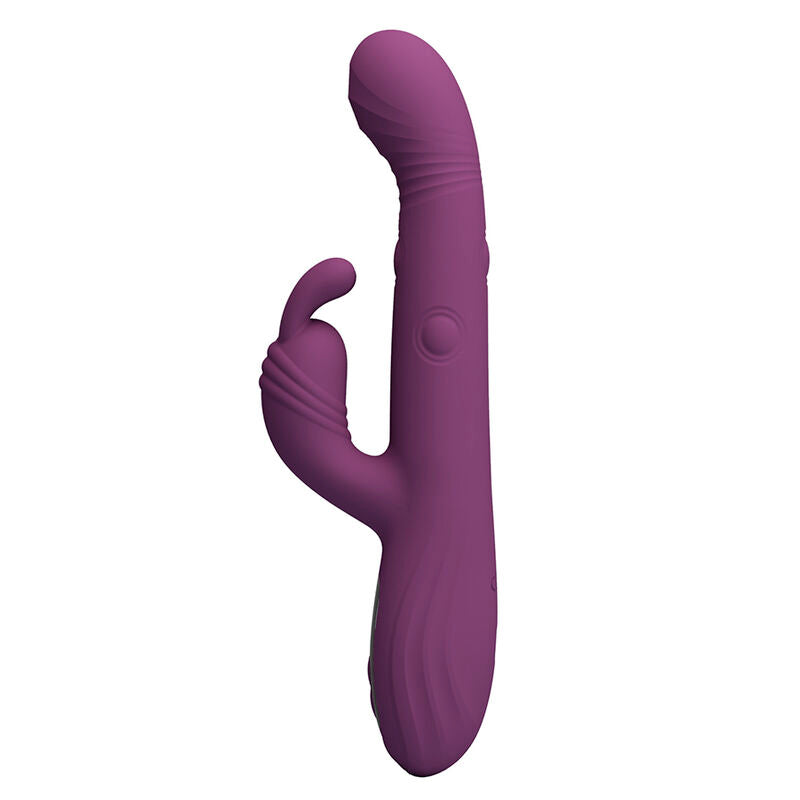 PRETTY LOVE - DEE VIBRADOR MULTIFUNCIONAL COELHO OSCILAÇÃO E PERCUSSÃO ROXO - Infernum Store