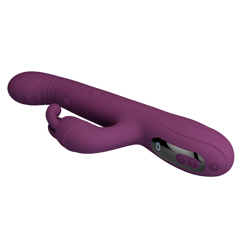 PRETTY LOVE - DEE VIBRADOR MULTIFUNCIONAL COELHO OSCILAÇÃO E PERCUSSÃO ROXO - Infernum Store