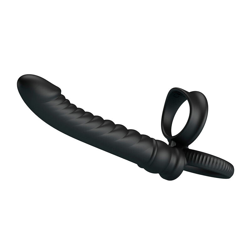 PRETTY LOVE - VIBRADOR ANAL MERRITT COM ANEL E VIBRAÇÃO PRETO - Infernum Store