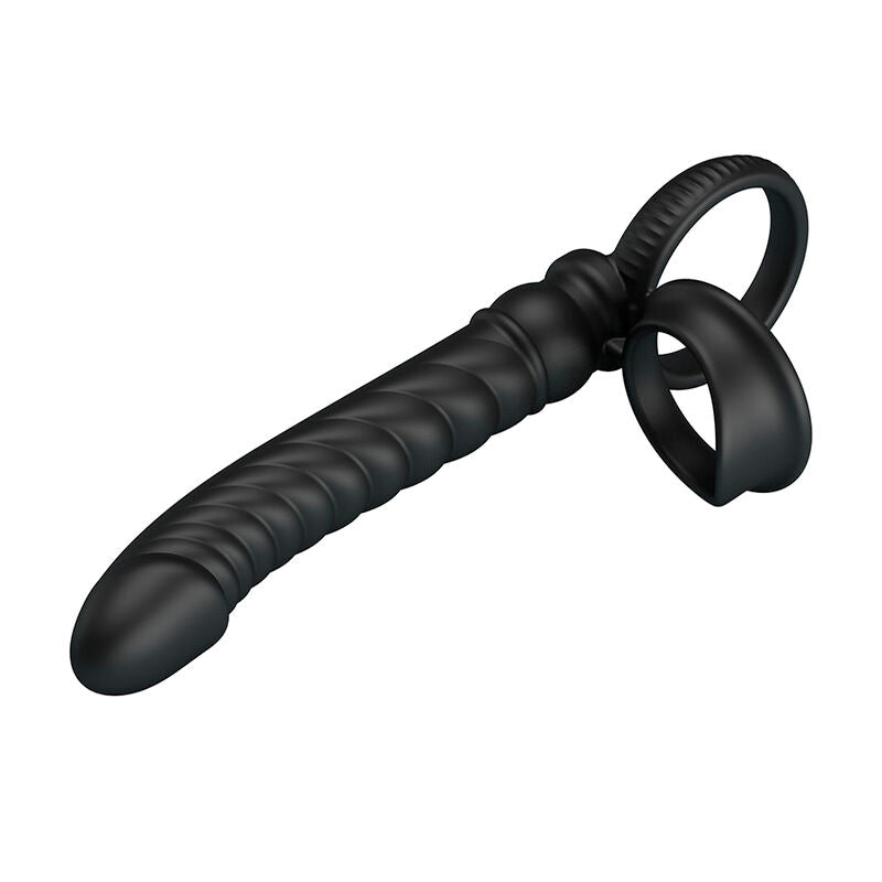 PRETTY LOVE - VIBRADOR ANAL MERRITT COM ANEL E VIBRAÇÃO PRETO - Infernum Store