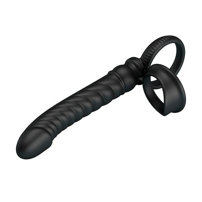 PRETTY LOVE - VIBRADOR ANAL MERRITT COM ANEL E VIBRAÇÃO PRETO - Infernum Store