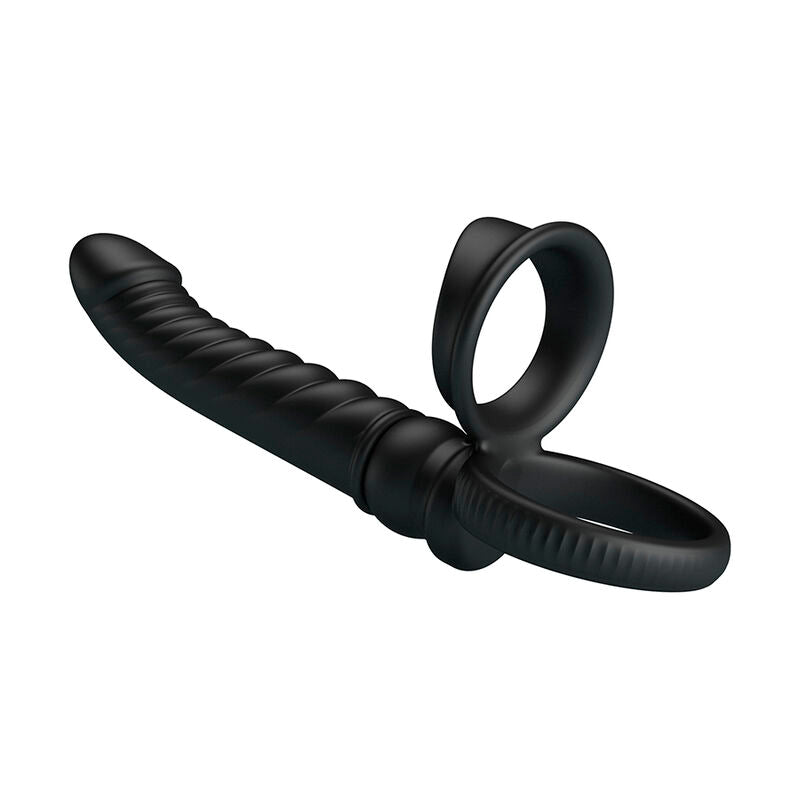 PRETTY LOVE - VIBRADOR ANAL MERRITT COM ANEL E VIBRAÇÃO PRETO - Infernum Store