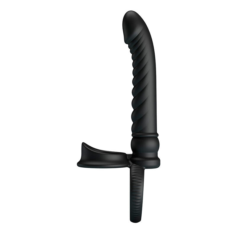 PRETTY LOVE - VIBRADOR ANAL MERRITT COM ANEL E VIBRAÇÃO PRETO - Infernum Store