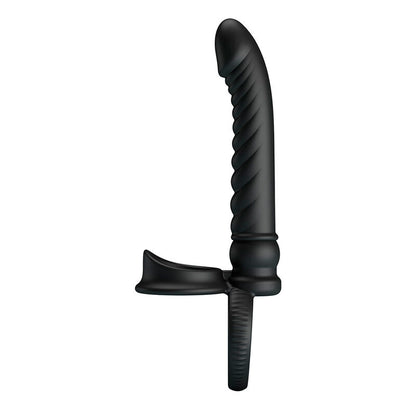 PRETTY LOVE - VIBRADOR ANAL MERRITT COM ANEL E VIBRAÇÃO PRETO - Infernum Store