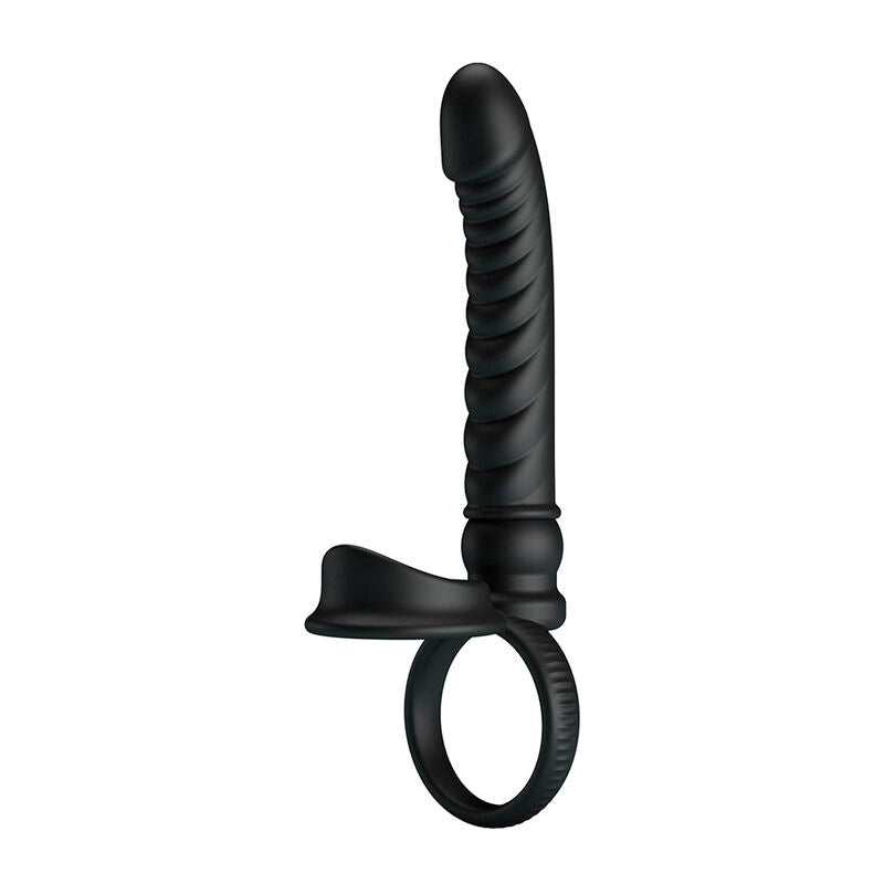 PRETTY LOVE - VIBRADOR ANAL MERRITT COM ANEL E VIBRAÇÃO PRETO - Infernum Store