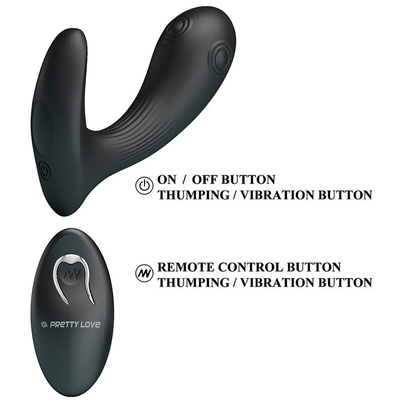 PRETTY LOVE - VIBRADOR DE PRÓSTATA MIRABELLE COM CONTROLE REMOTO - Infernum Store