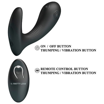 PRETTY LOVE - VIBRADOR DE PRÓSTATA MIRABELLE COM CONTROLE REMOTO - Infernum Store