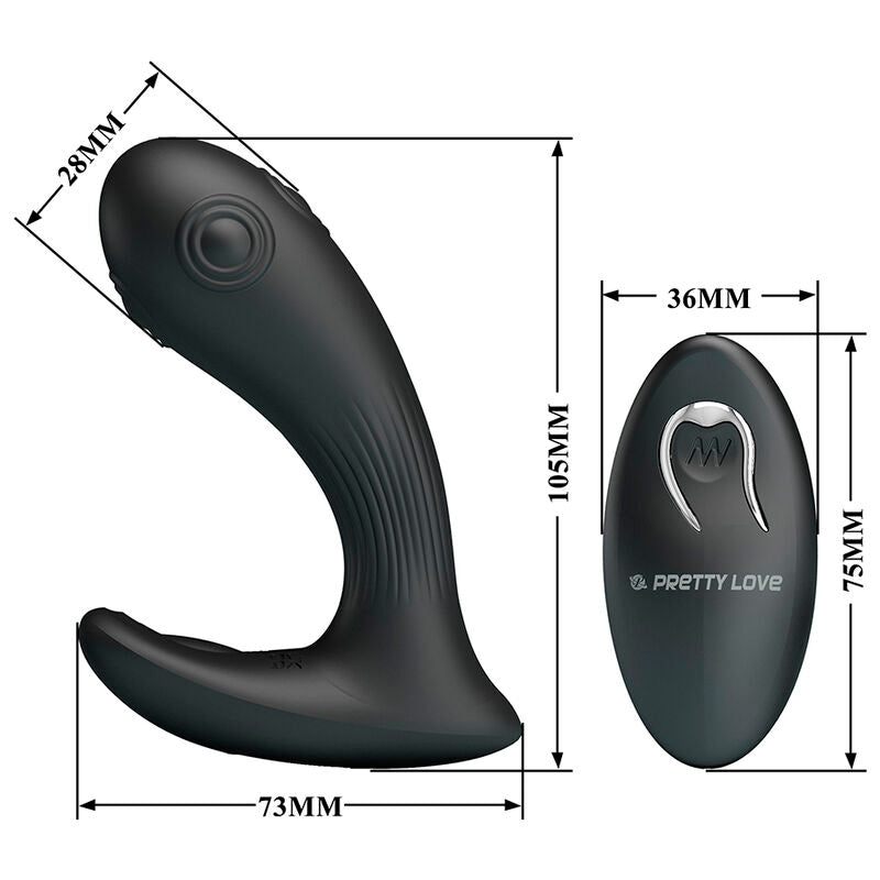 PRETTY LOVE - VIBRADOR DE PRÓSTATA MIRABELLE COM CONTROLE REMOTO - Infernum Store