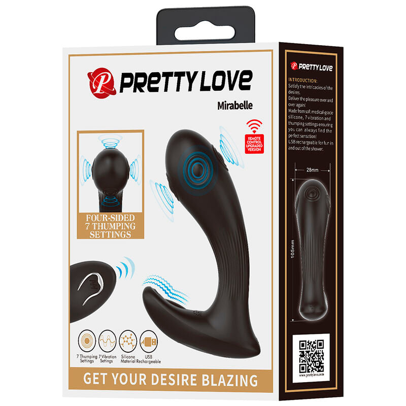 PRETTY LOVE - VIBRADOR DE PRÓSTATA MIRABELLE COM CONTROLE REMOTO - Infernum Store