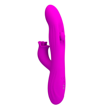 PRETTY LOVE - VIBRADOR OSCILATIVO YALANDA RABBIT COM DISPLAY DE LED ROXO - Infernum Store
