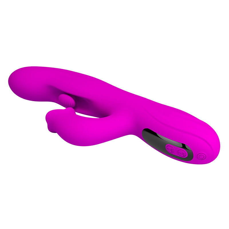 PRETTY LOVE - VIBRADOR OSCILATIVO YALANDA RABBIT COM DISPLAY DE LED ROXO - Infernum Store